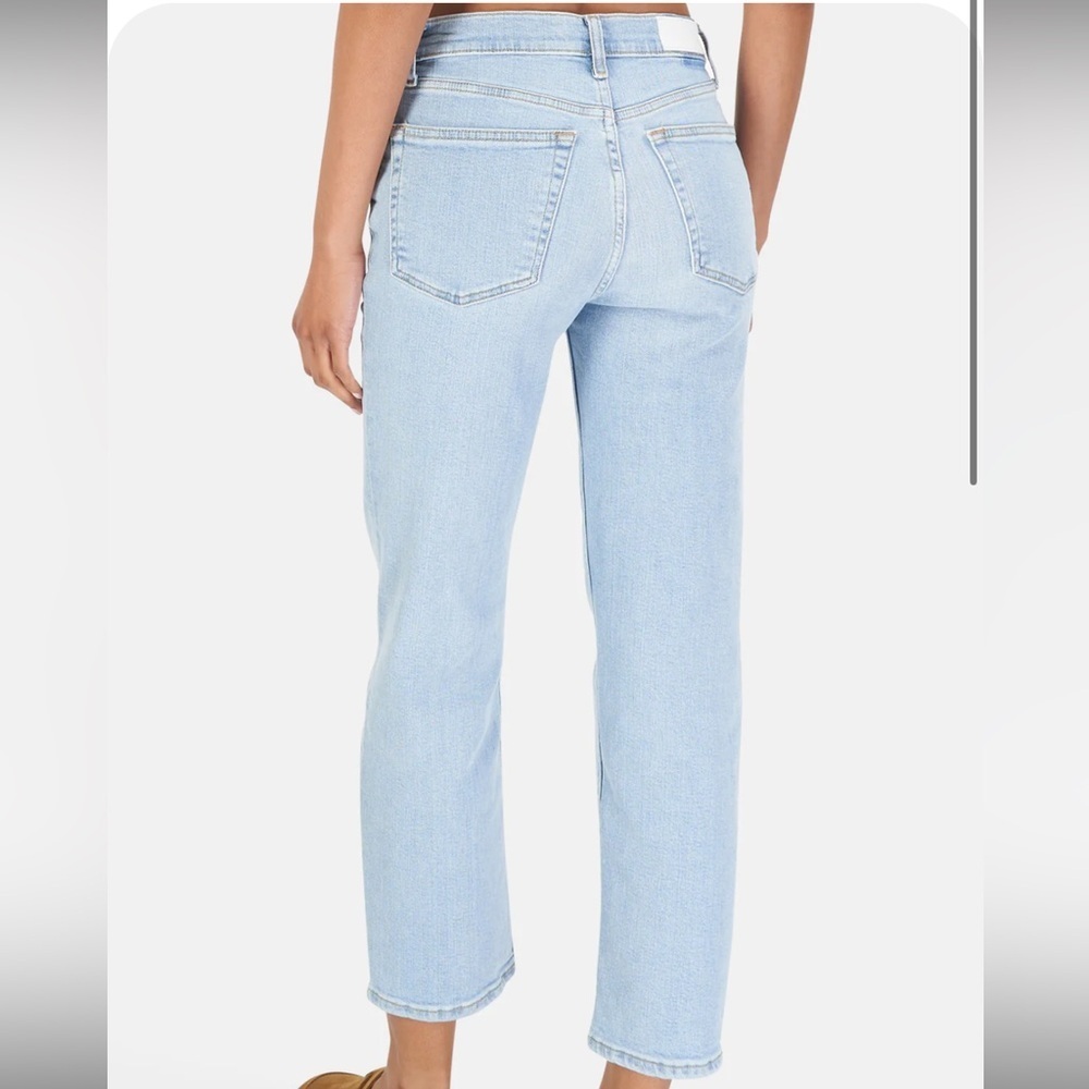 NWT size 29 Re/done Stove Pipe light wash Jeans Riverfade 96% Cotton - Picture 3 of 11